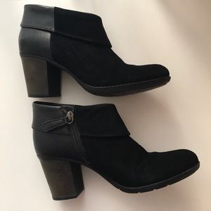 Clarks Suede/ Leather Ankle Boots